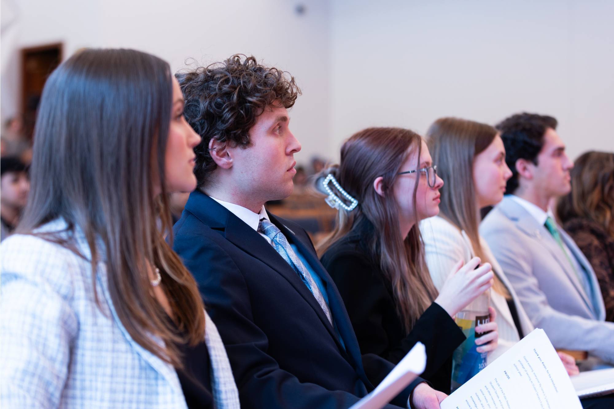Student Senate members sitting in a meeting